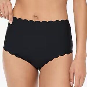 J. Crew Black Scalloped Bikini Bottom
